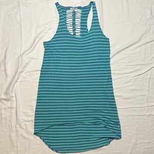 Volcom Blue Green Coverup Dress Beach Pool Days
